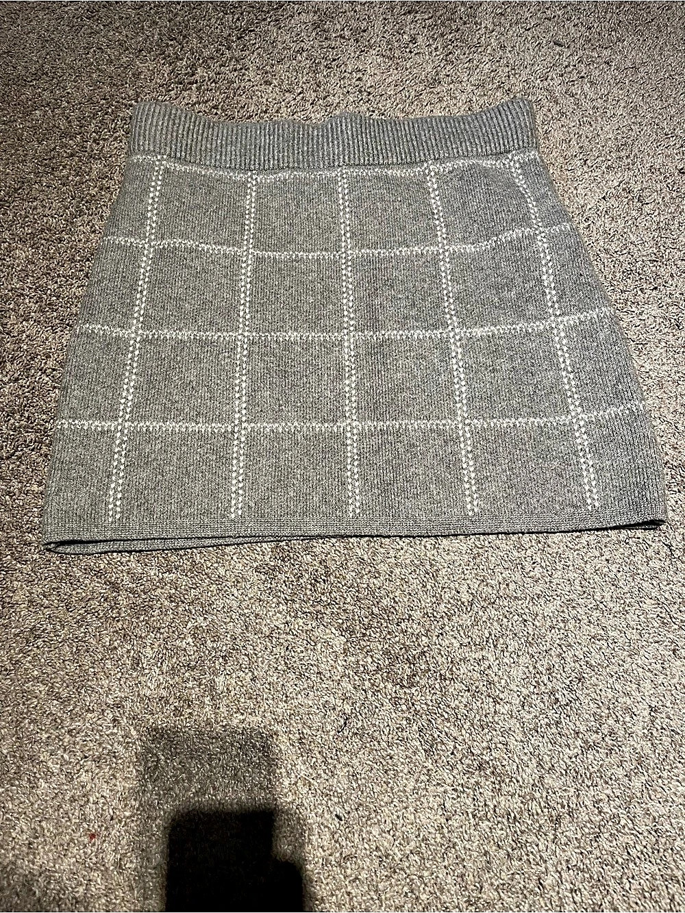 a new day Plaid Mini Skirt in Gray & White Size XL Like New